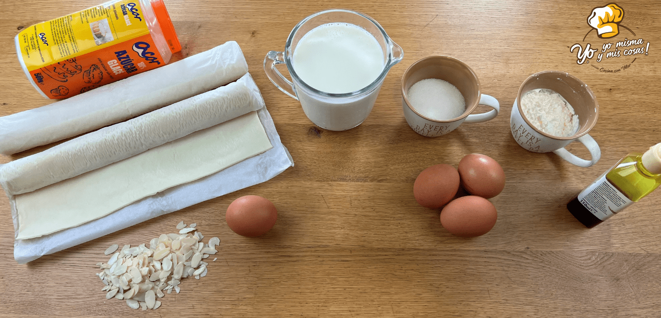 torta de hojaldre con almendras y crema torta de hojaldre con almendras y crema
