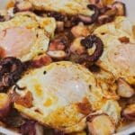 patatas con pulpo y huevos